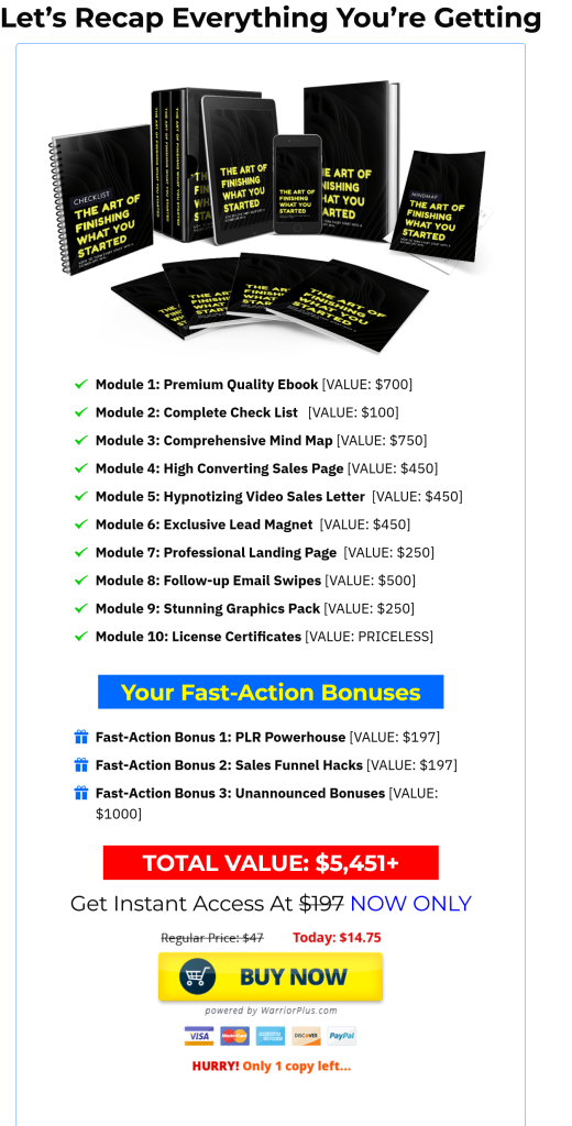 Art of Finishing Review pricing